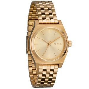 Nixon Time Teller All Gold Stainless Steel Watch Unisex NWT Minimalist